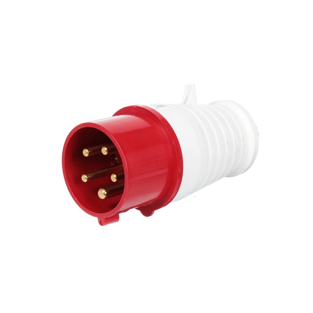 Plug 3P+T+N 32A 380V Vermelho 6H – UP Electronic