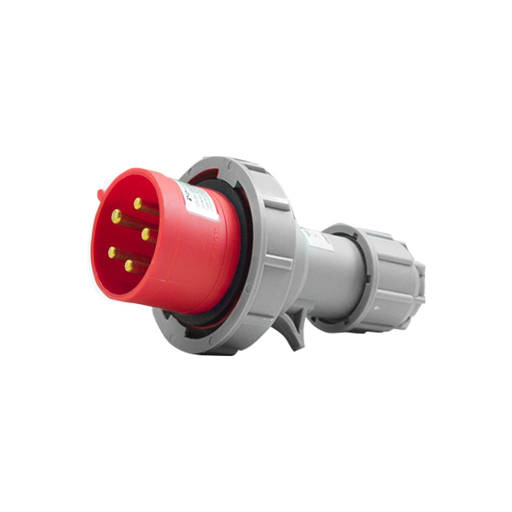 Plug IP67 3P+T+N 16A 380V Vermelho 6H com Prensa Cabo UP Ele – UP Electronic
