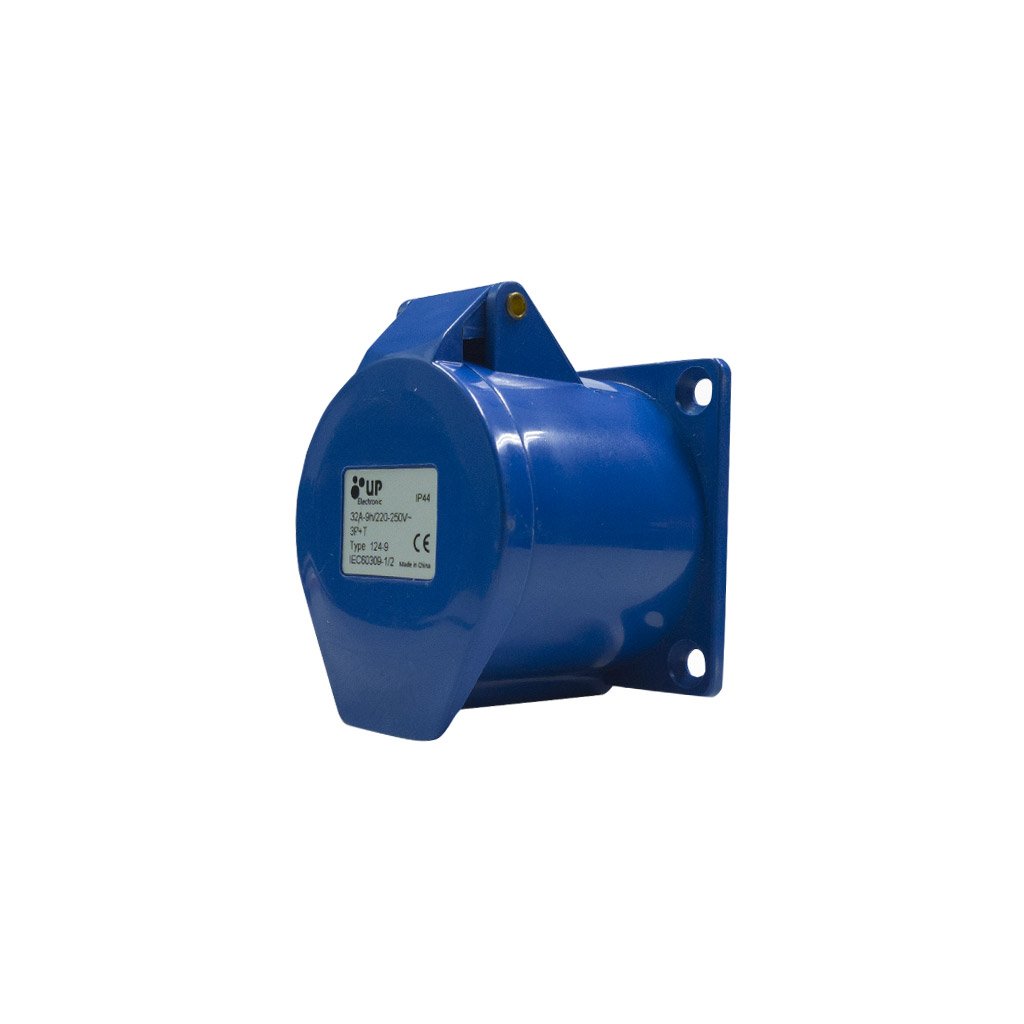 Tomada Embutir 2P+T 32A 220V Azul 6H – UP Electronic