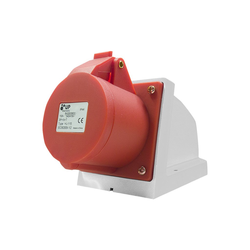 Tomada Sobrepor 3P+T+N 16A 380V Vermelho 6H – UP Electronic