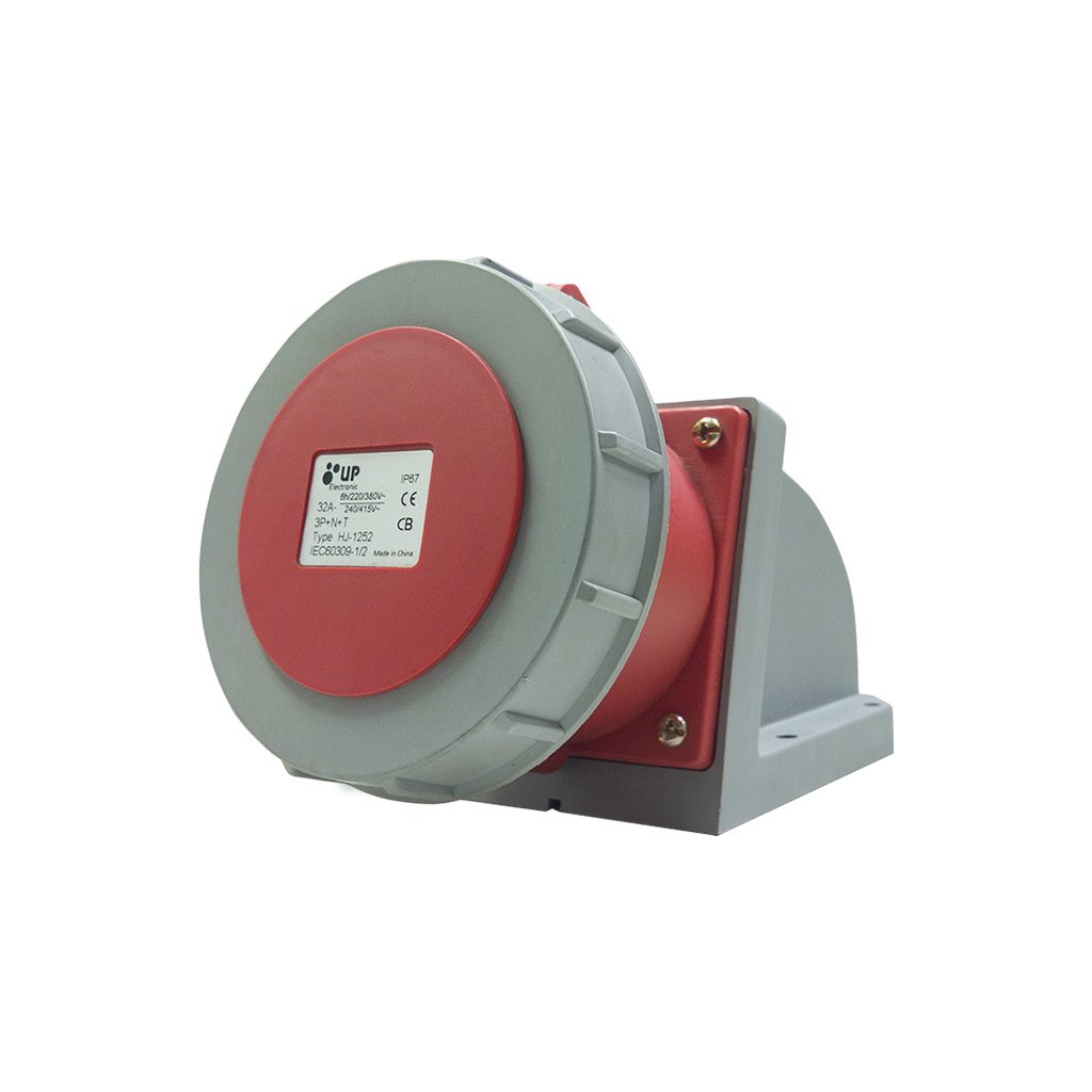 Tomada IP67 Sobrepor 3P+T+N 32A 380V Vermelho 6H UP Electron – UP Electronic