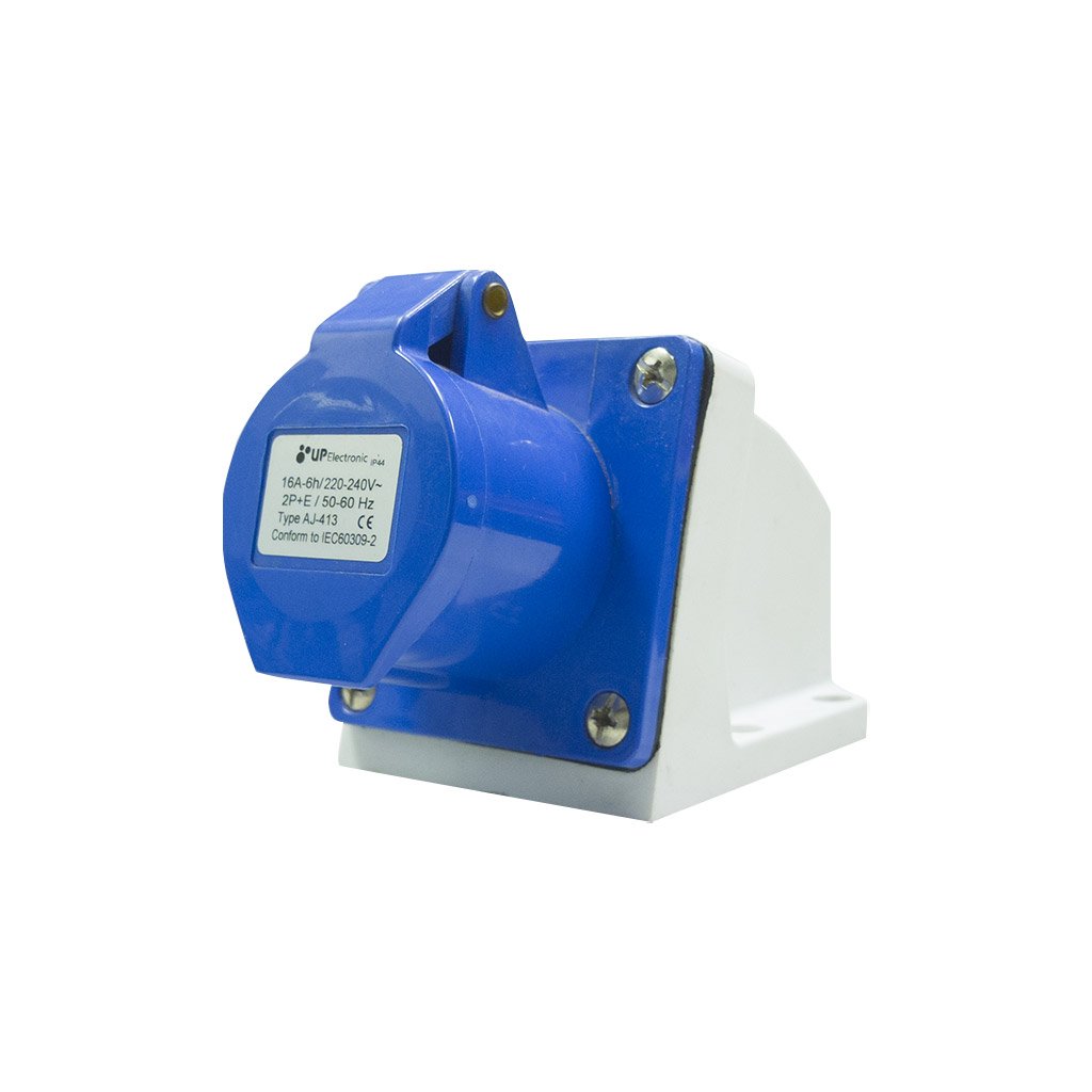 Tomada Sobrepor 2P+T 16A 220V Azul 6H – UP Electronic