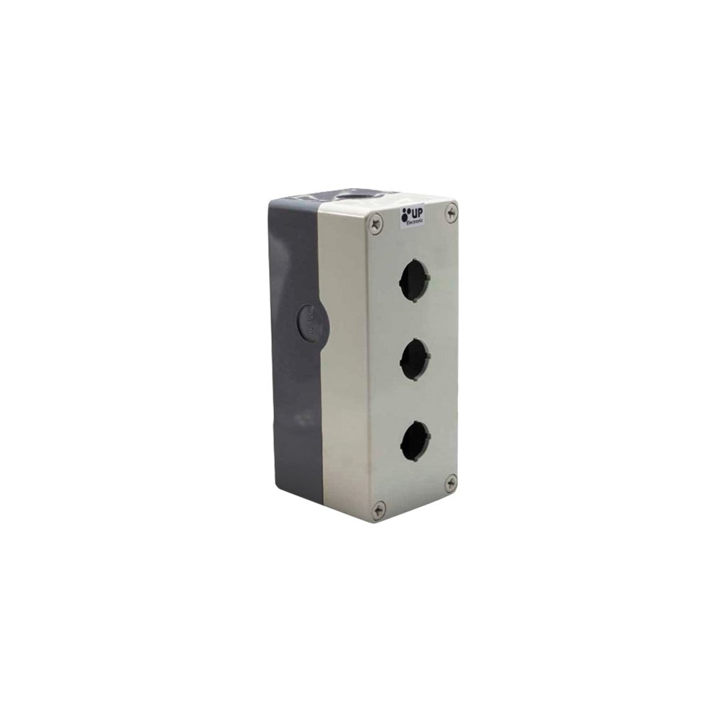 Caixa para Botao 22MM 3FURO Branca Alta – UP Electronic