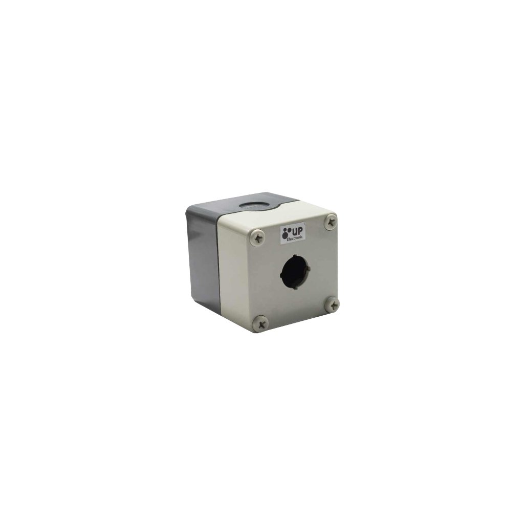 Caixa para Botao 22MM 1FURO Branca Alta – UP Electronic