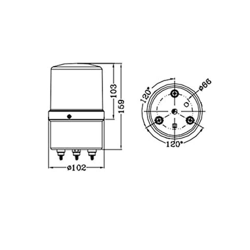 Giroflex LED 2 Cores 24V Sem Buzzer