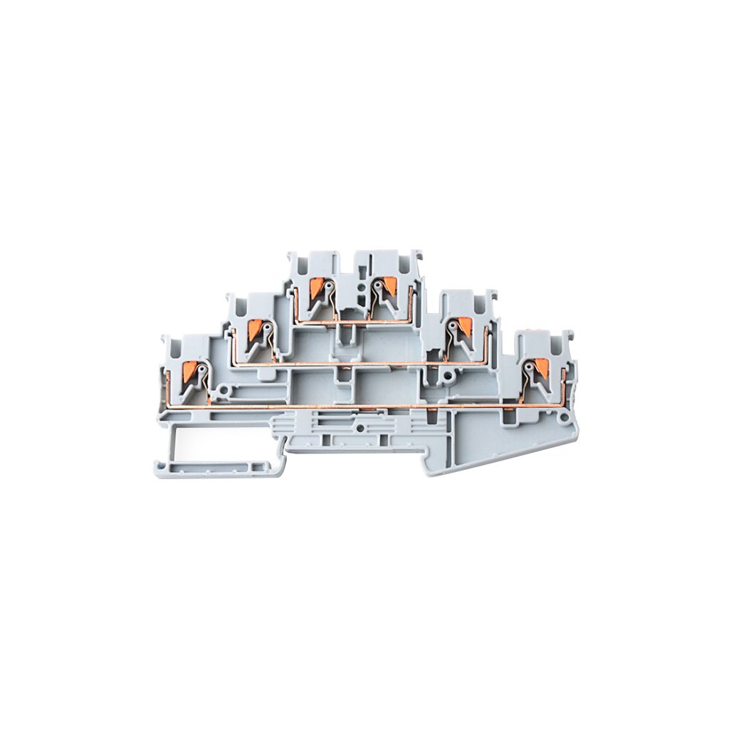 Borne de Passagem Mola PUSH-IN 3 Andares 2,5MM Cinza – UP Connect