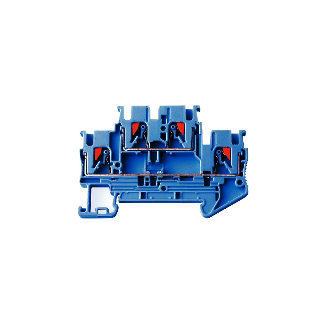 Borne de Passagem Mola PUSH-IN 2 Andares 2,5MM Azul – UP Connect