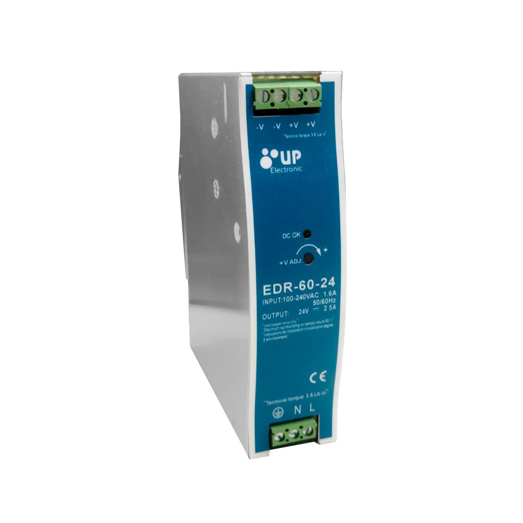 Fonte para Trilho DIN 100-240VAC 24V/2,5A – UP Electronic