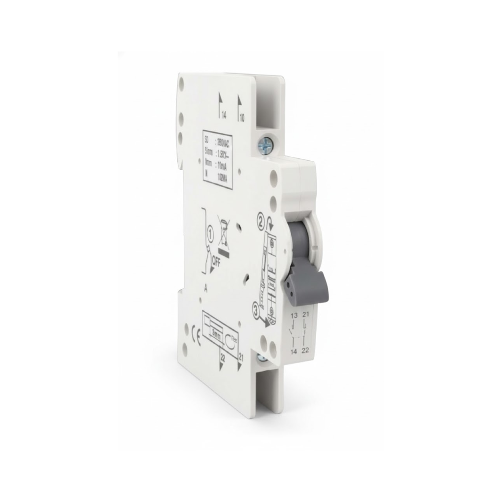 Contato Auxiliar Lateral 1NA+1NF para Disjuntor MCB – UP Electronic