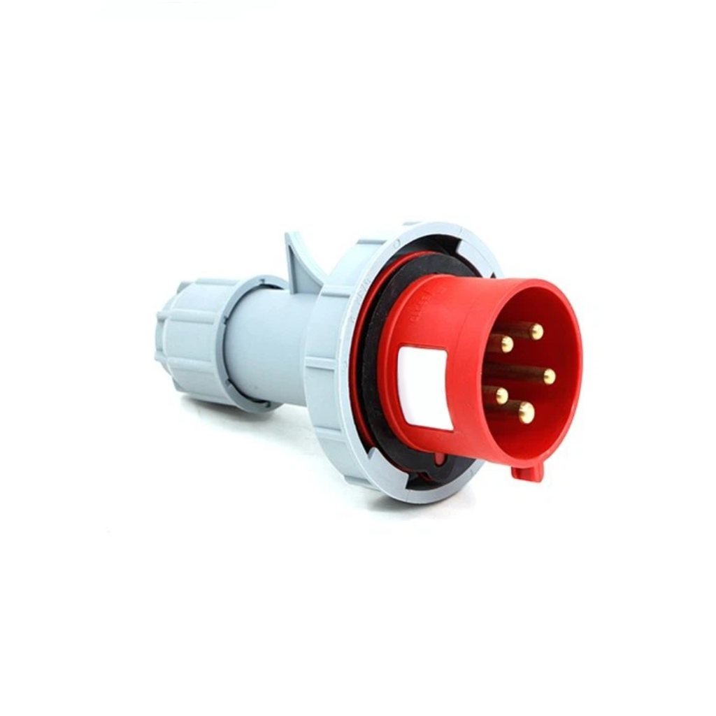 Plug IP67 3P+T+N 32A 380V Vermelho 6H com Prensa Cabo UP Ele – UP Electronic