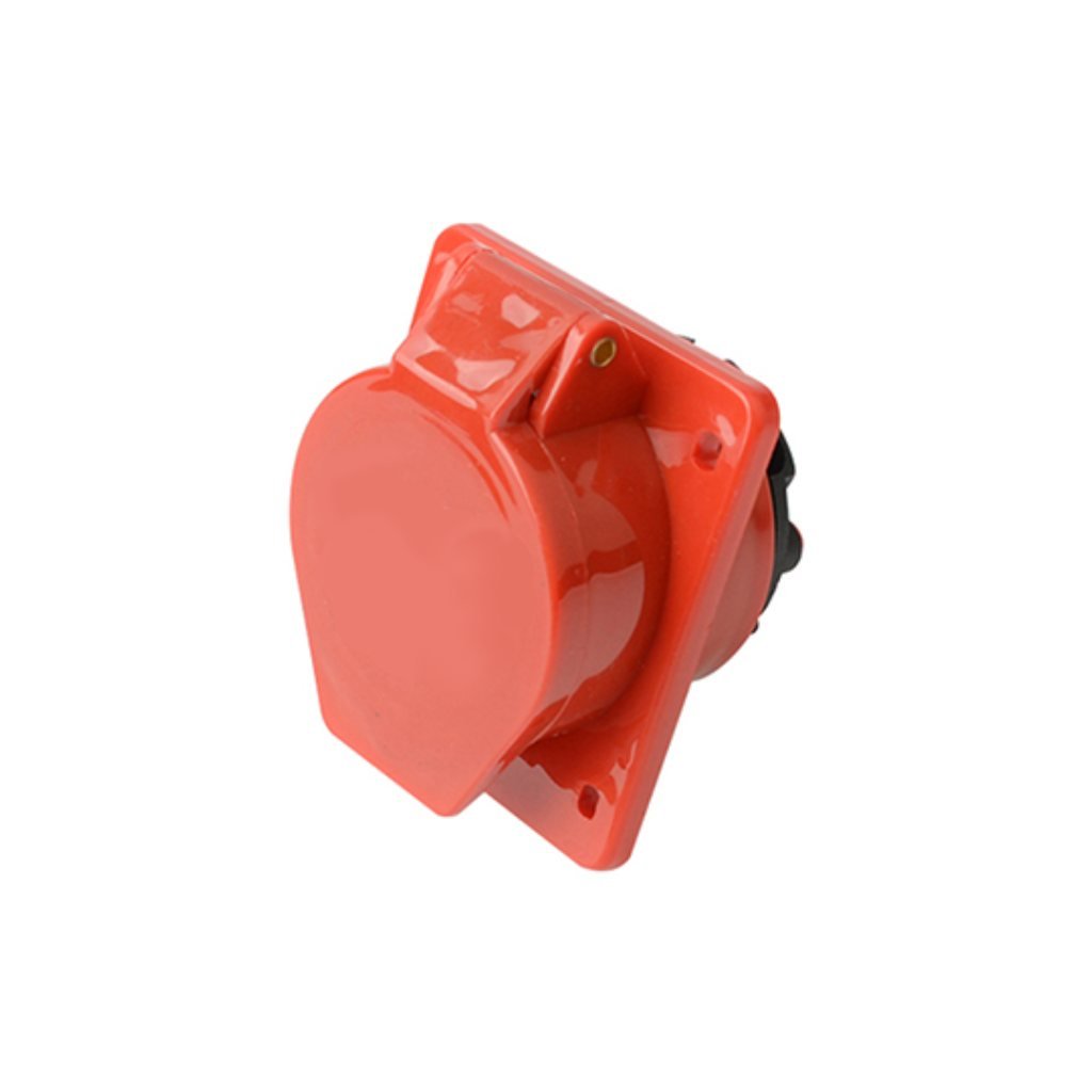 Tomada Embutir 3P+T+N 32A 380V Vermelho 6H – UP Electronic