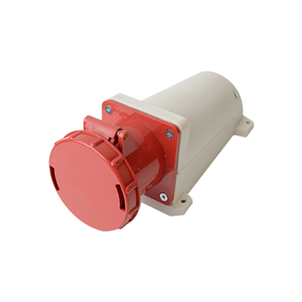 Tomada Sobrepor 3P+T 125A 380/440V Vermelho 6H – UP Electronic