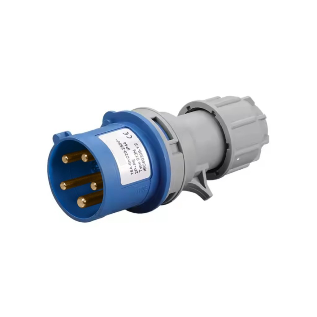 Plug 3P+T+N 16A 220V Azul 9H C/PRENSA Cabo – UP Electronic
