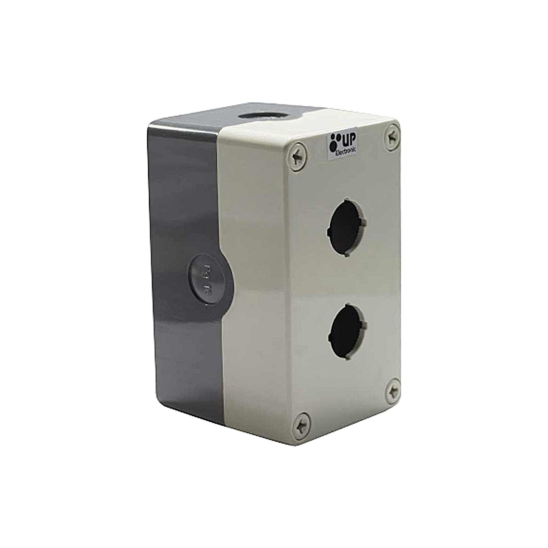 Caixa para Botao 22MM 2FURO Branca Alta – UP Electronic