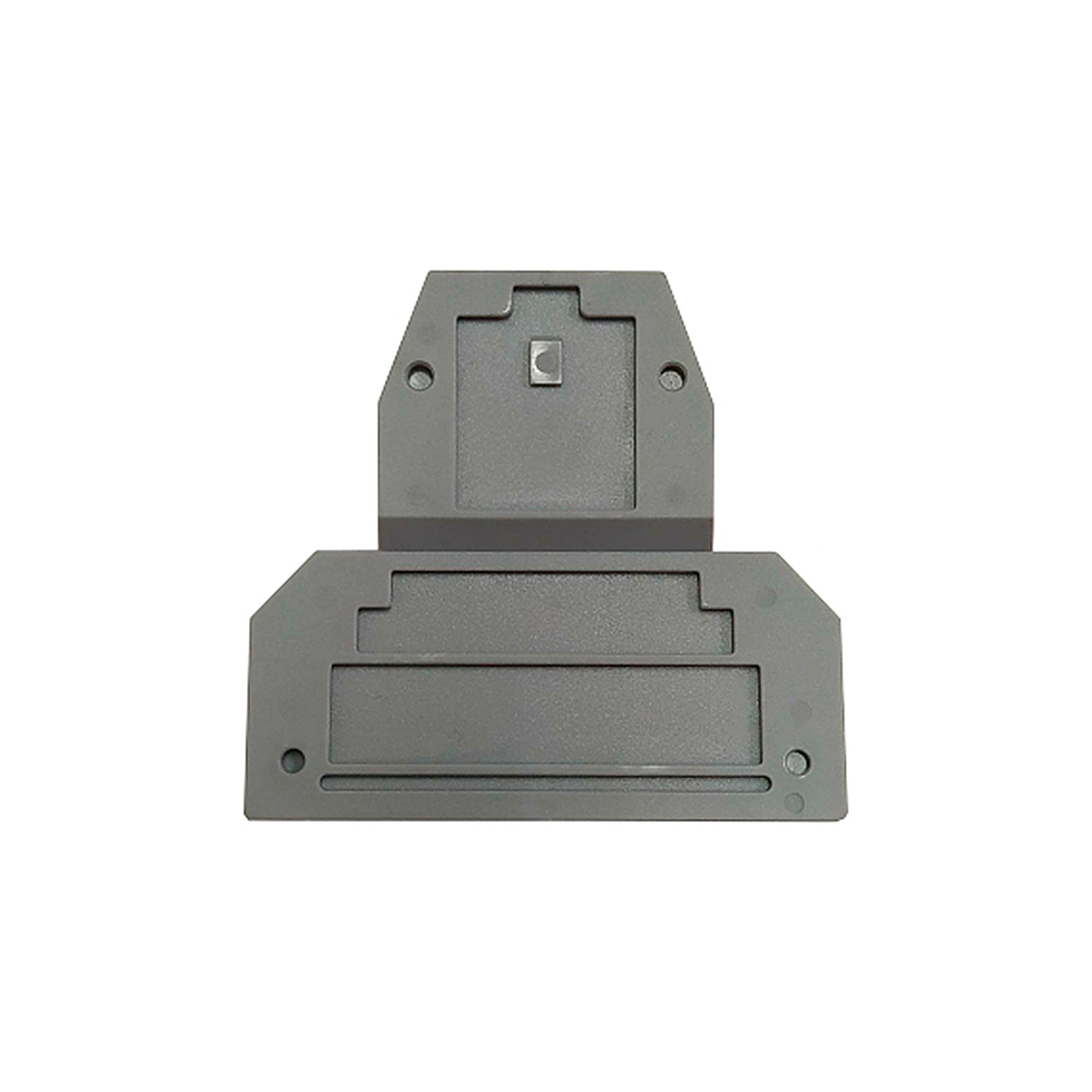 Tampa Borne Parafuso Duplo Cinza – UP Connect