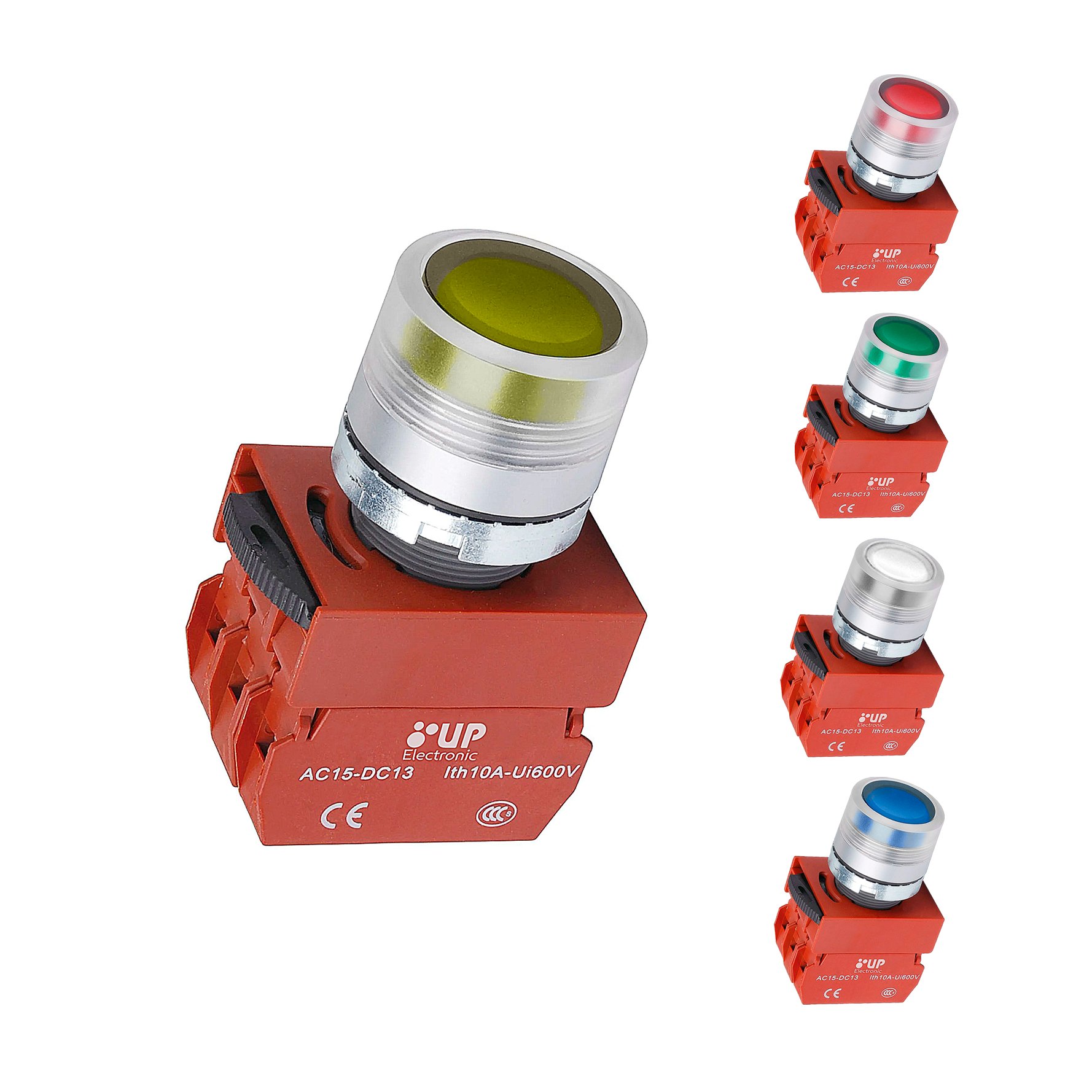Botao Easy 22MM Pulso Iluminado Vermelho 24V – UP Electronic