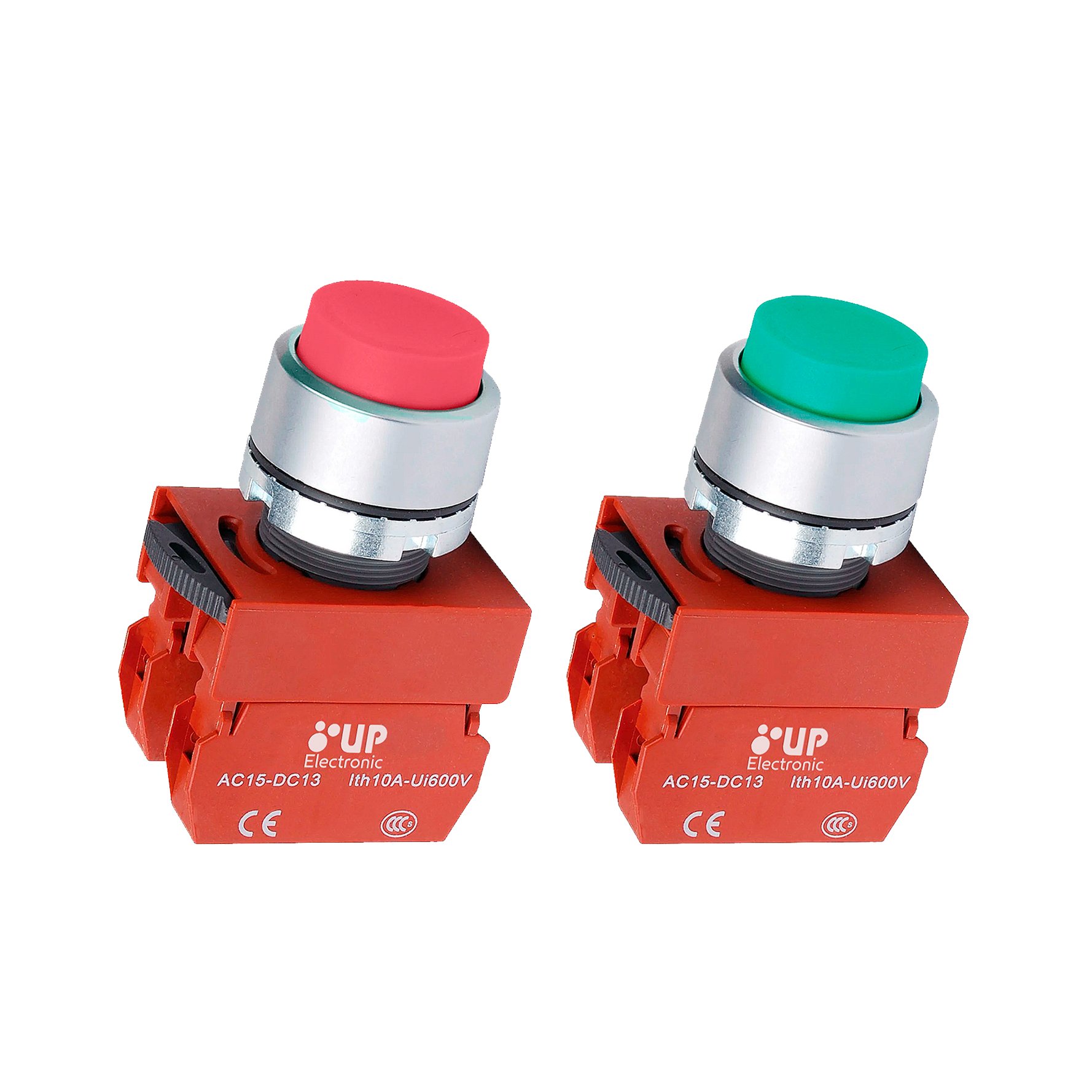 Botao Easy 22MM Pulso Saliente Vermelho – UP Electronic