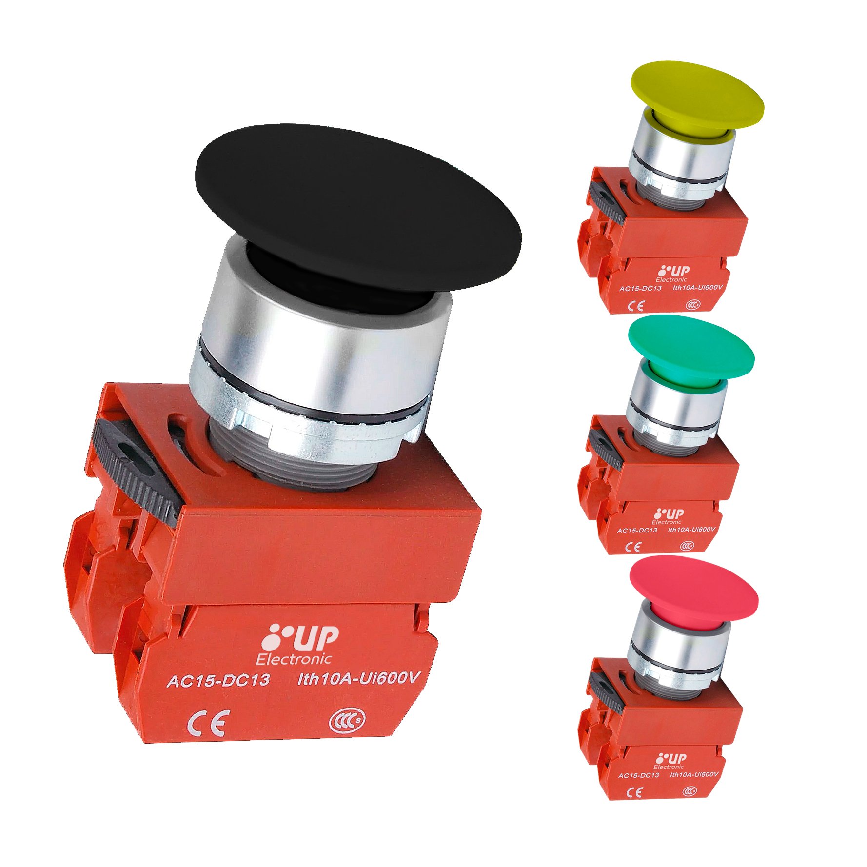 Botao Easy Cogumelo Pulso 22MM Vermelho – UP Electronic