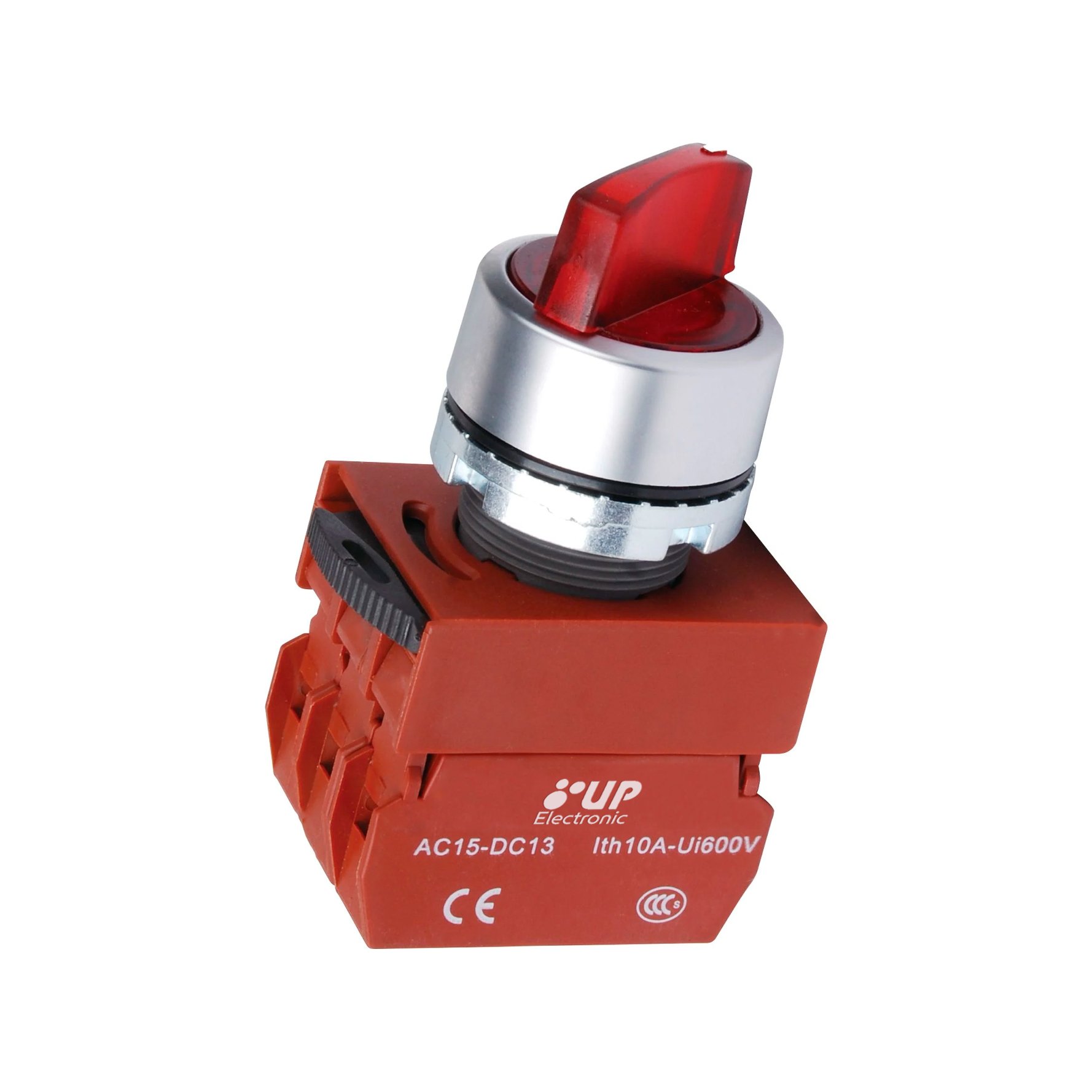 Botao Easy 22MM Iluminado 2 Posicoes Fixa Vermelho 24V UP El – UP Electronic
